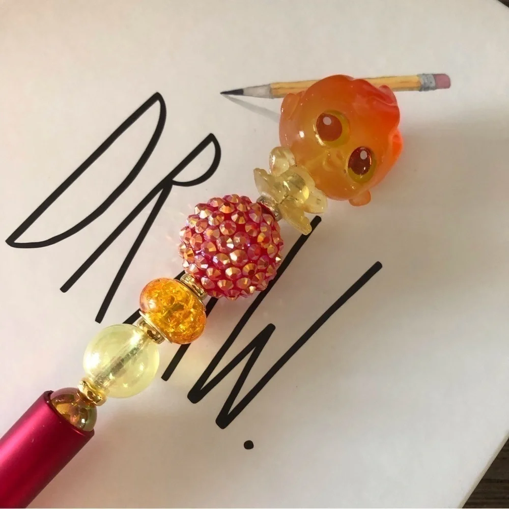 Disney Doorables: The Incredibles: Jack-Jack with Fire power handmade beaded pen